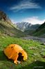 <p>Devi ki marhi camp, 11500 ft.<br />
Meadows sprinkled with wildflowers welcome after the descent from the Kalyani Pass.</p>
